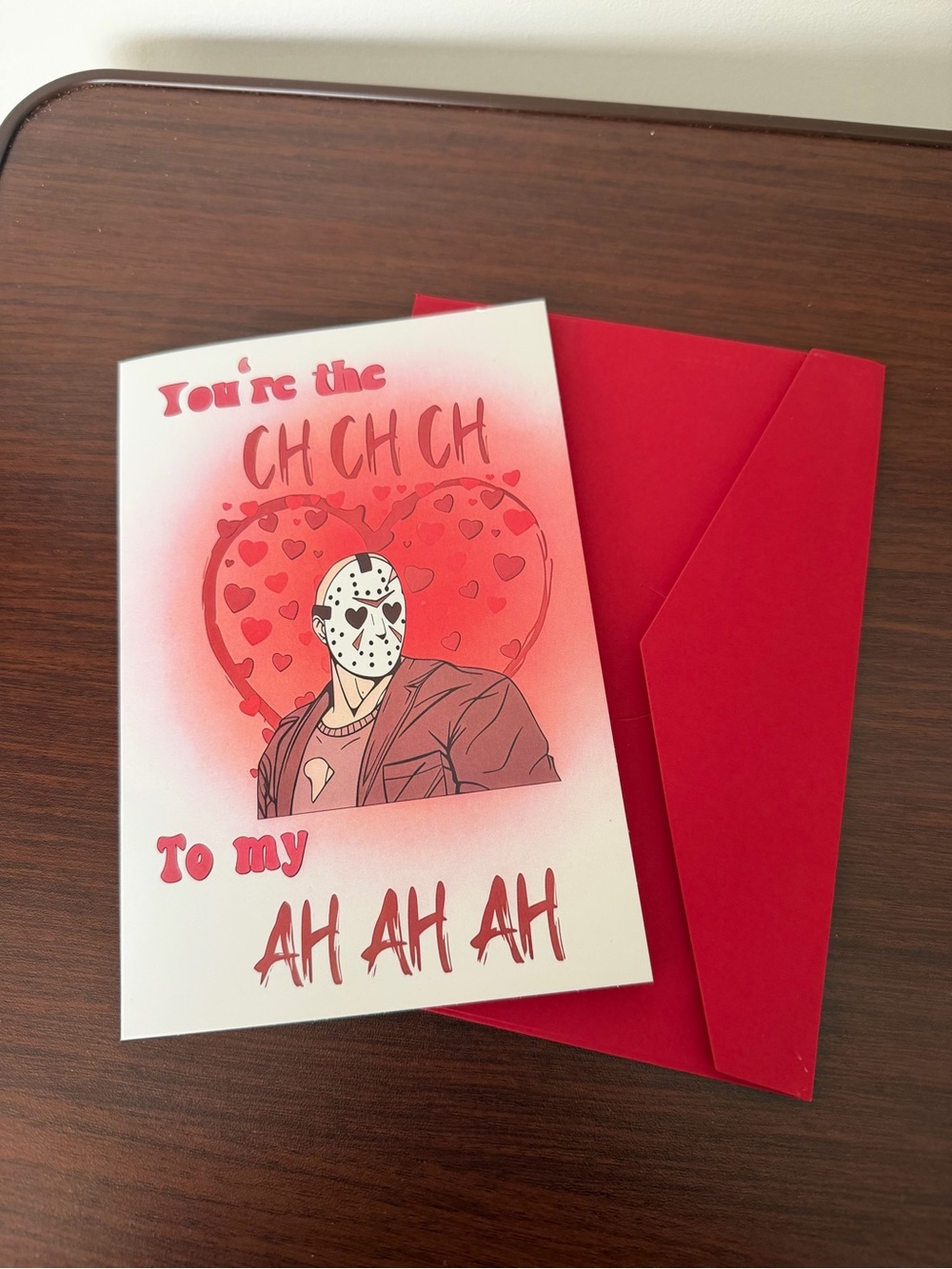 Horror Valentine Card with Red Envelope